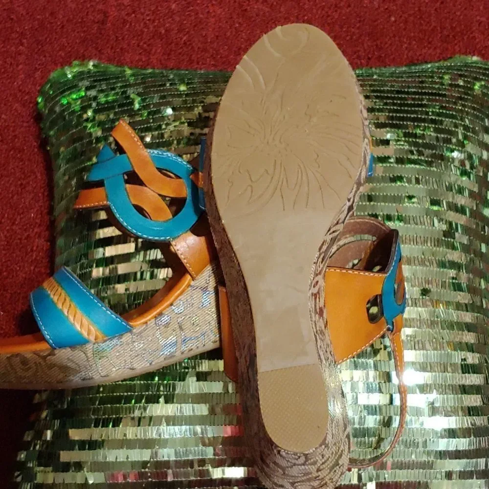 L'artise spring step sandals,soft buttery leather!!!